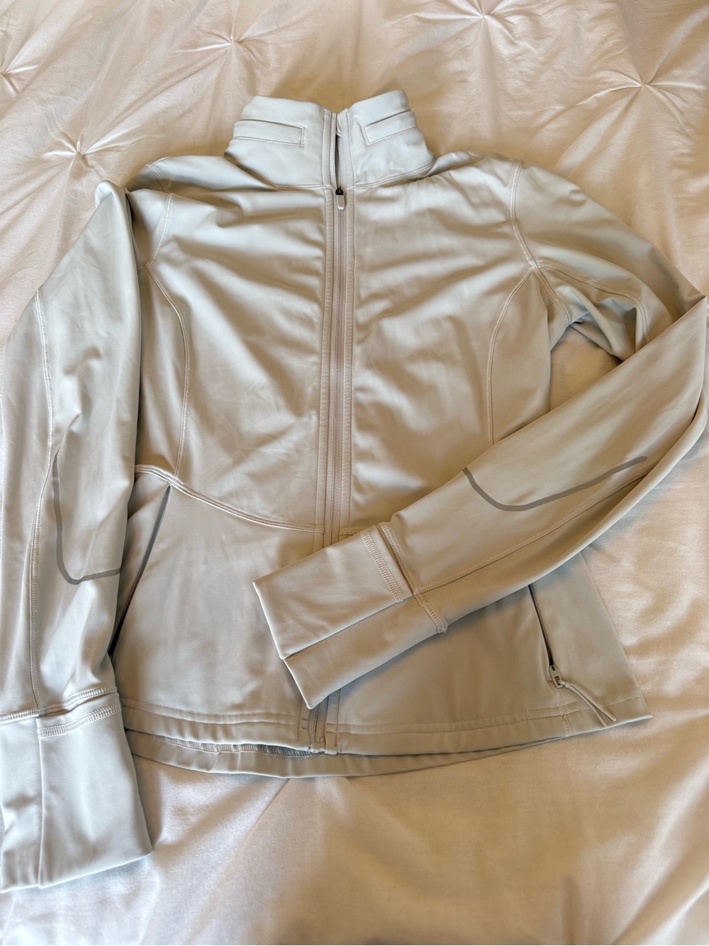 lululemon athletica Light Gray Full-Zip Utility Jacket